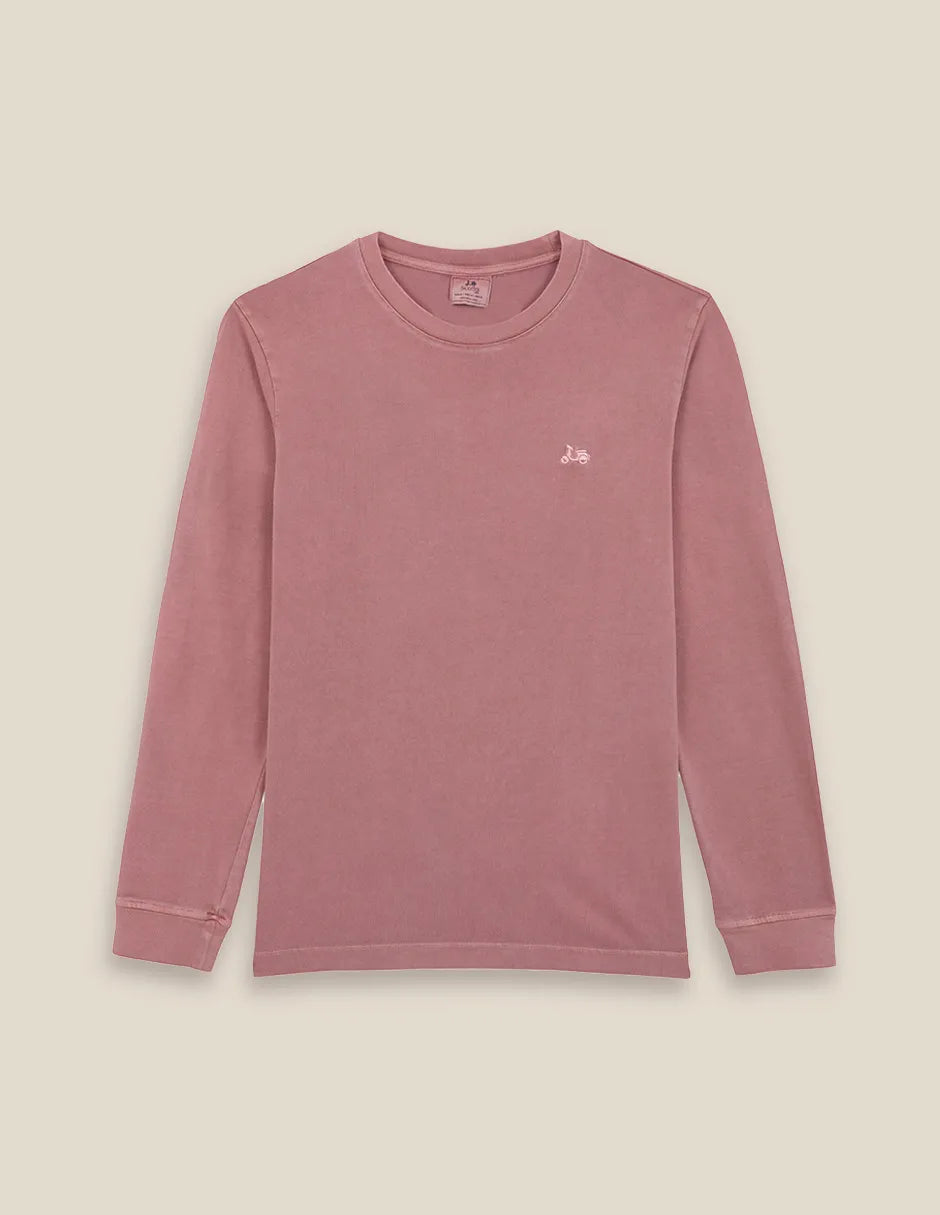 Camiseta hombre manga larga rosa