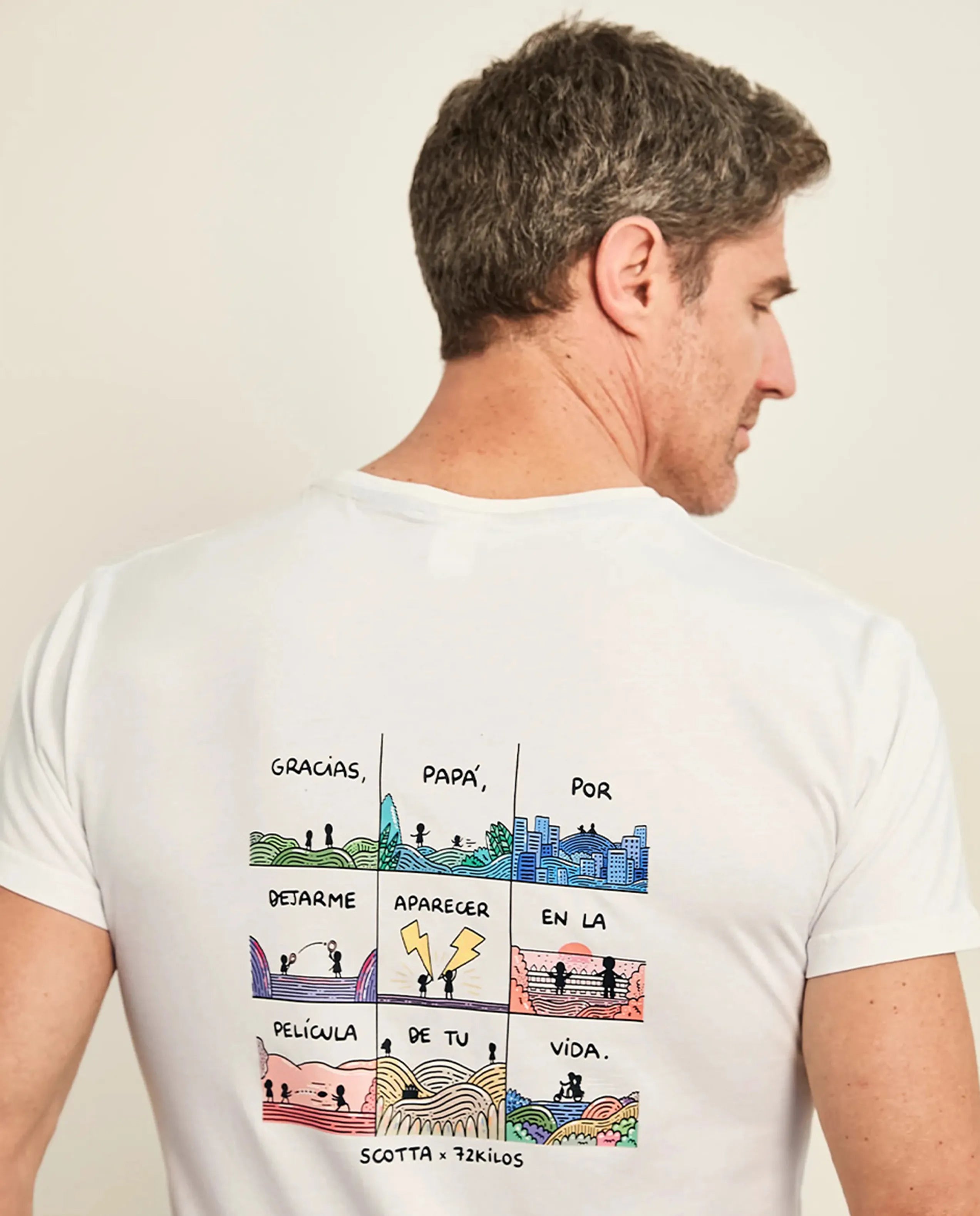 Camiseta blanca para padre