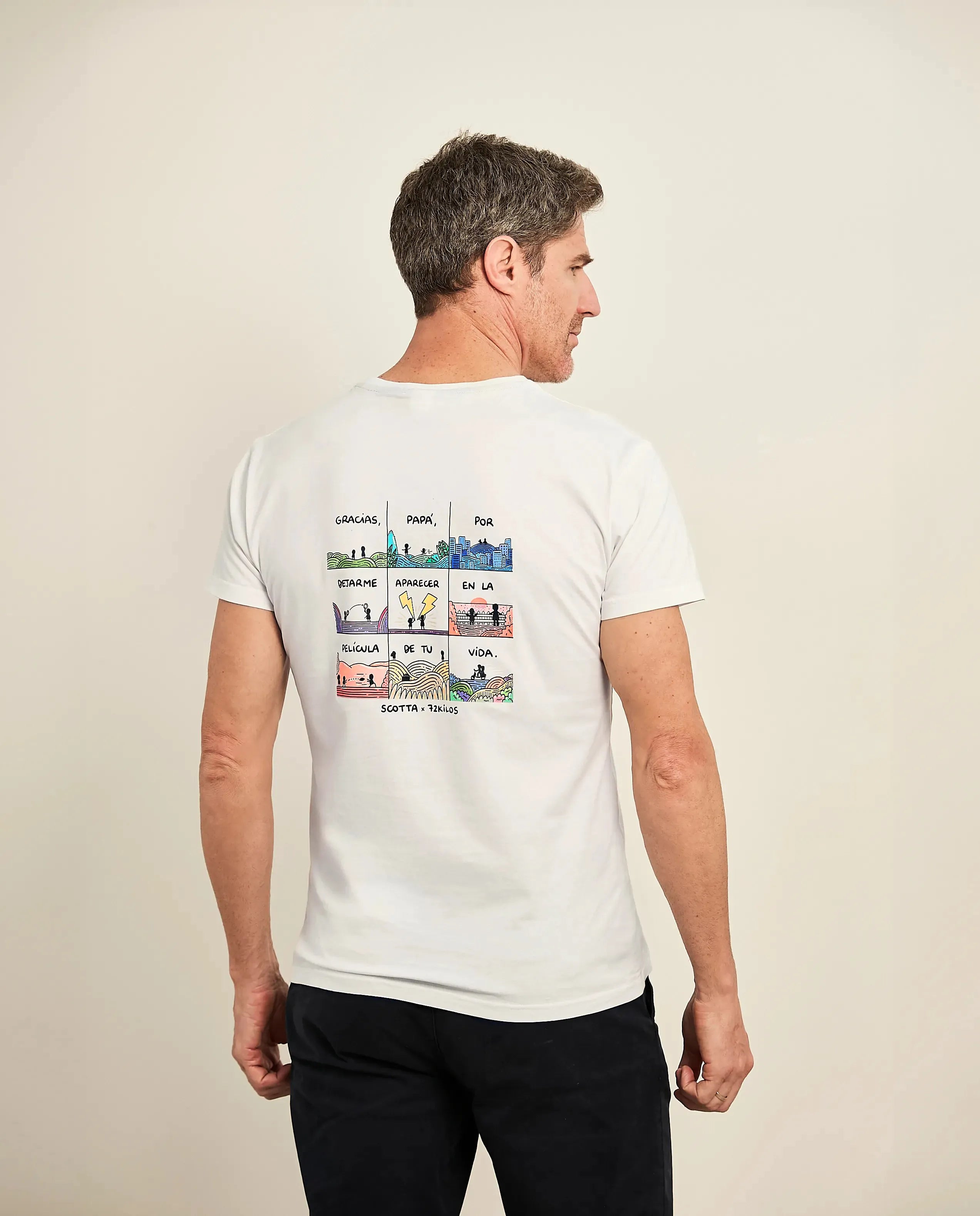 Camiseta blanca para padre