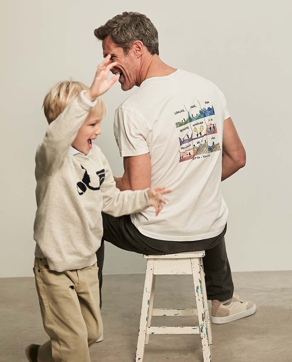 Camiseta blanca para padre