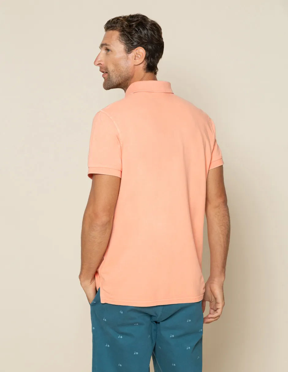 Polo de manga corta naranja