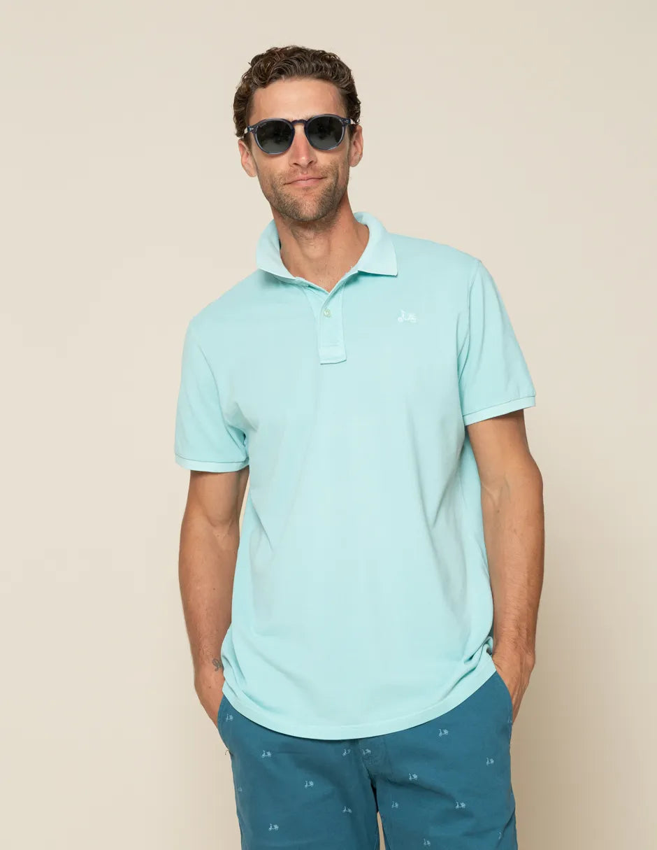 Polo garment verde agua