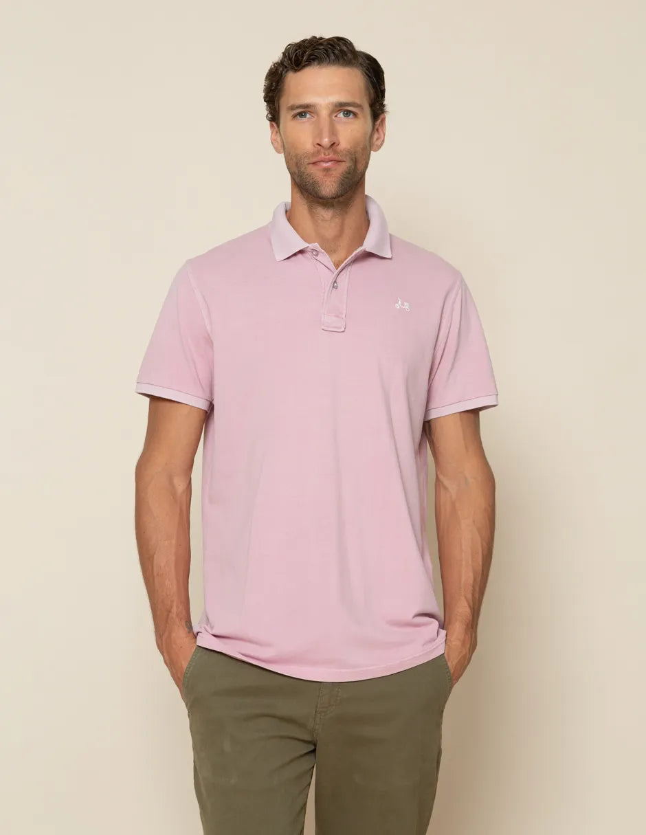 Polo de manga corta rosa
