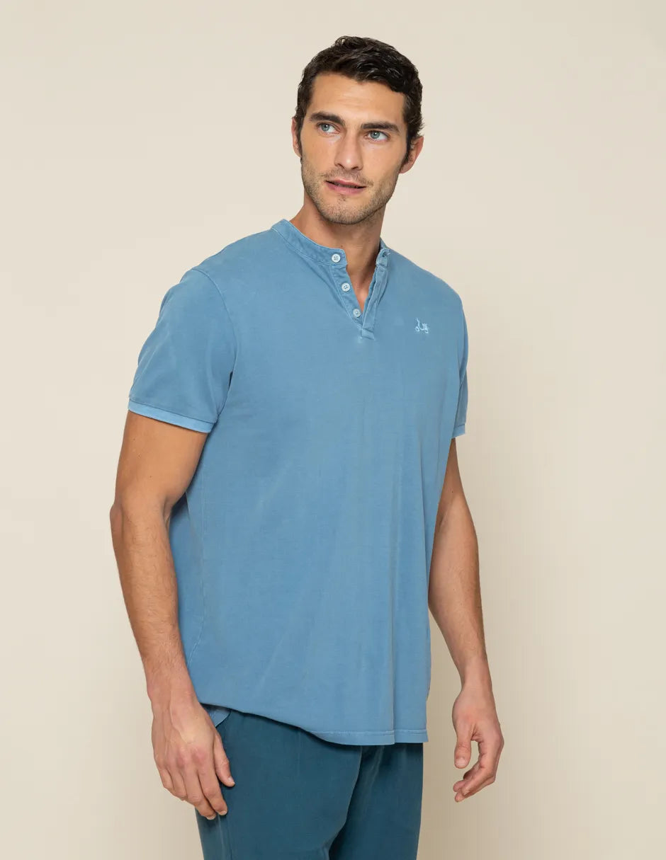 Polo de manga corta marino