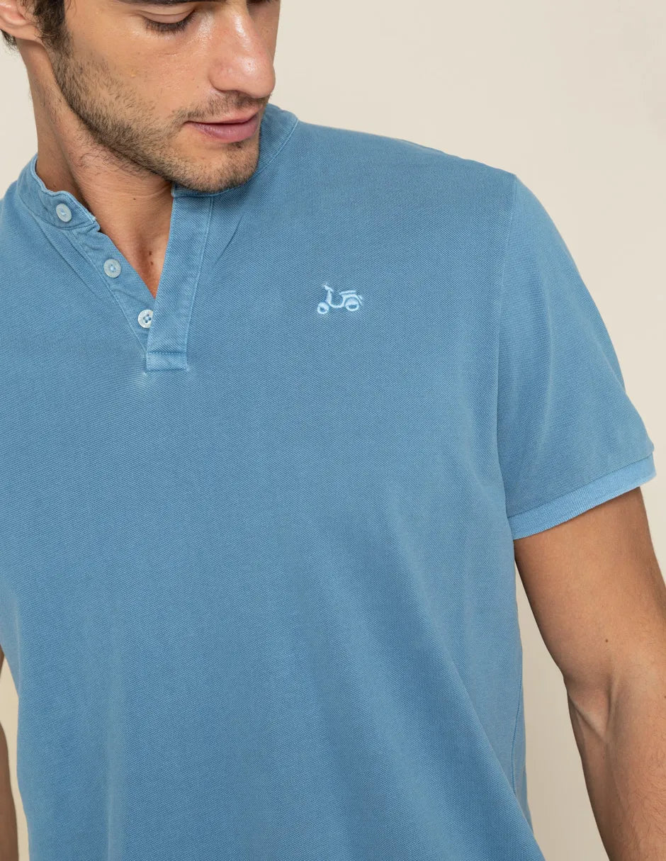 Polo de manga corta marino