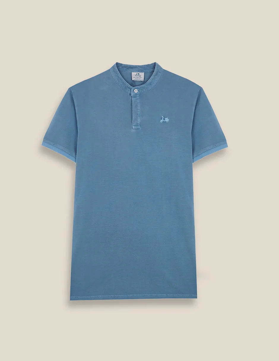 Polo de manga corta marino