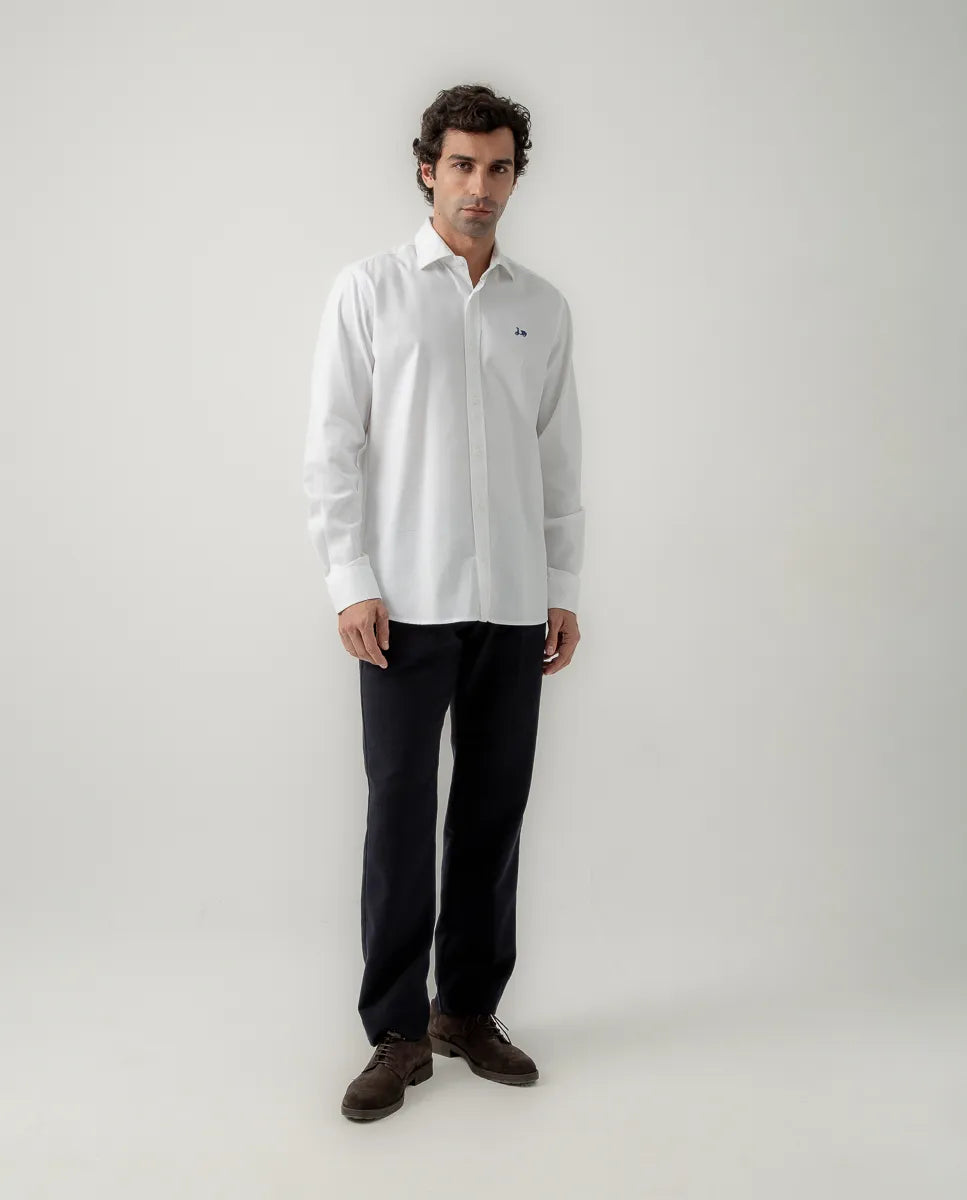 Camisa Estructura Pinpoint Blanco | SCOTTA