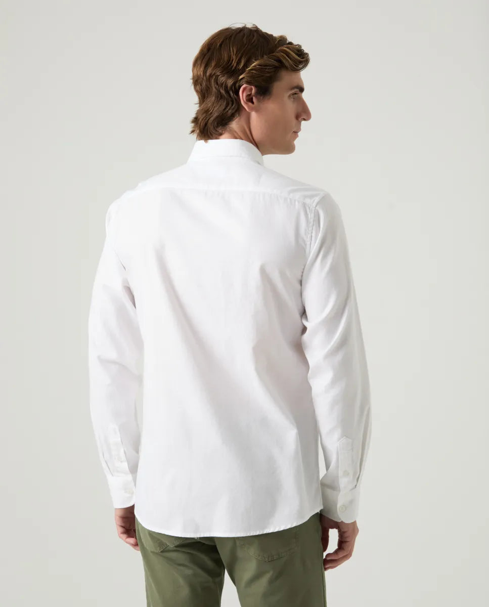 Camisa estructura pinpoint blanco