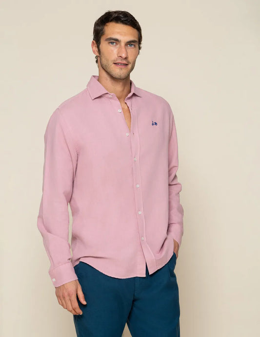 Camisa burdeos de hombre