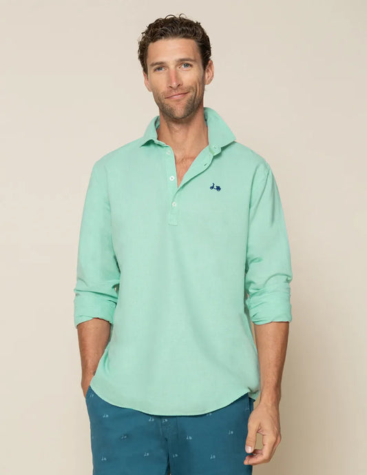 Camisa polera lino verde