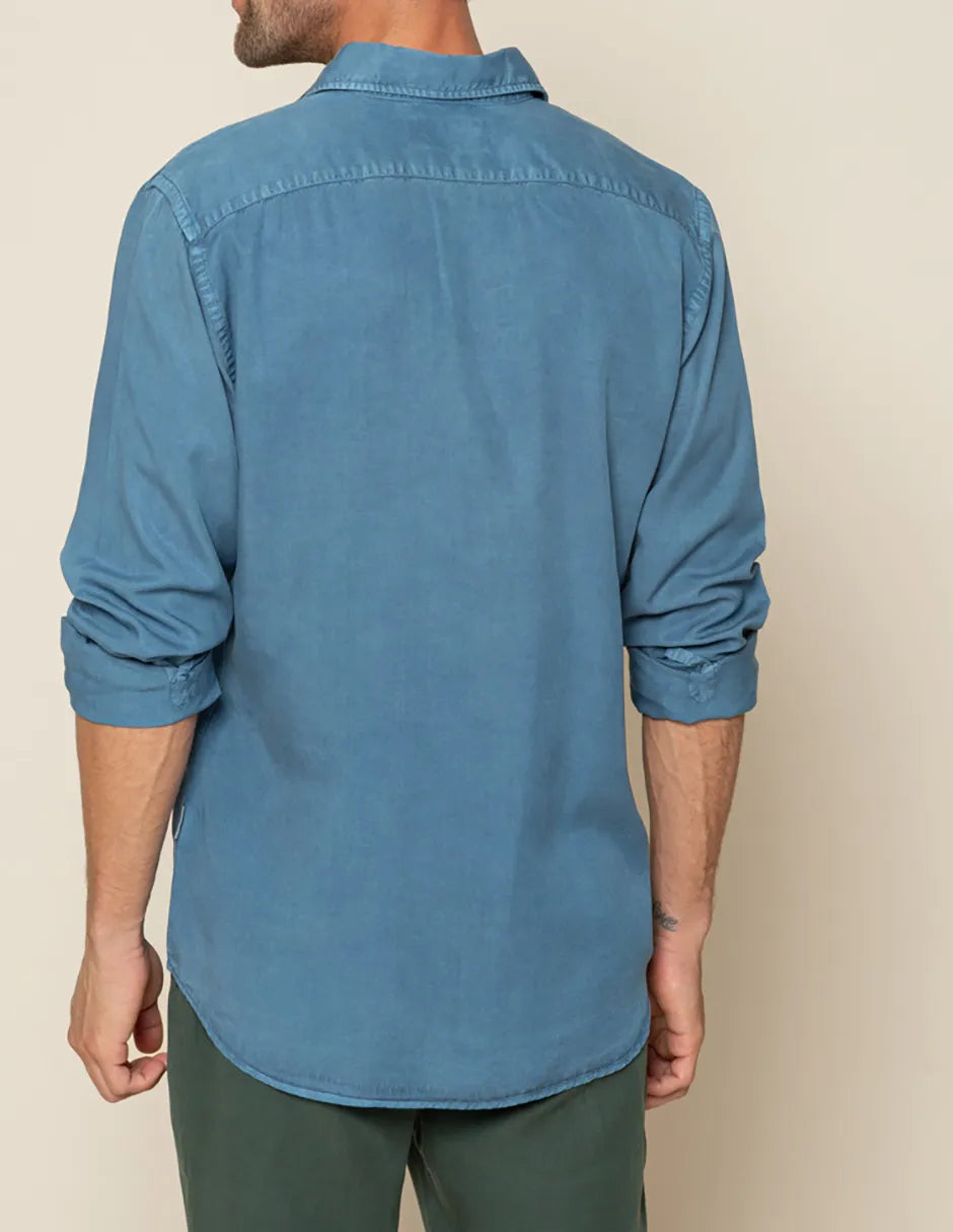 CAMISA FOREST TENCEL LINEN AZUL | SCOTTA