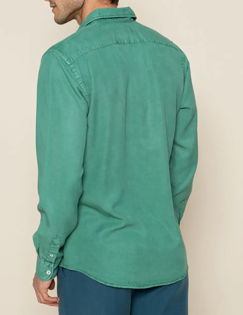 CAMISA FOREST TENCEL LINEN VERDE | SCOTTA