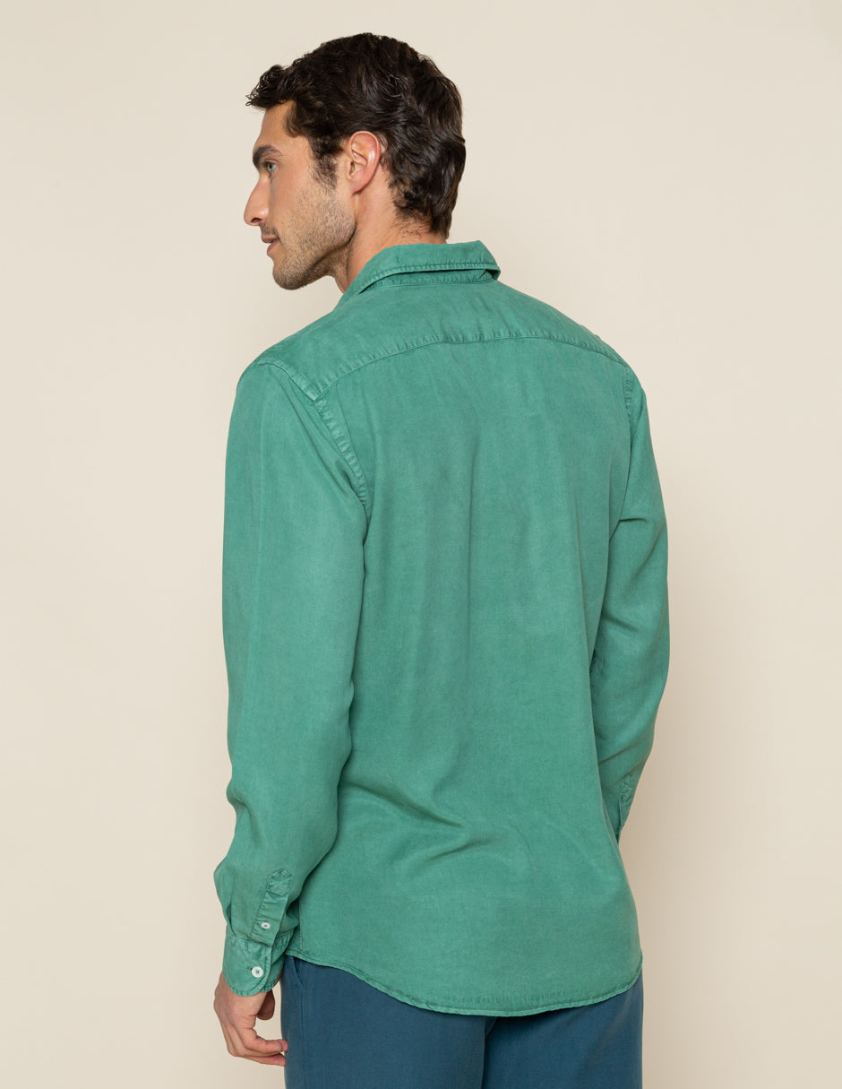 Camisa forest tencel linen verde