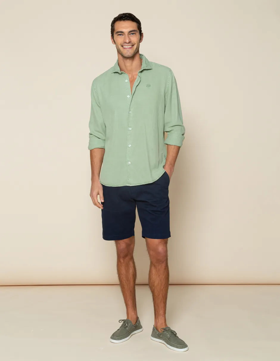 Camisa khaki con logo