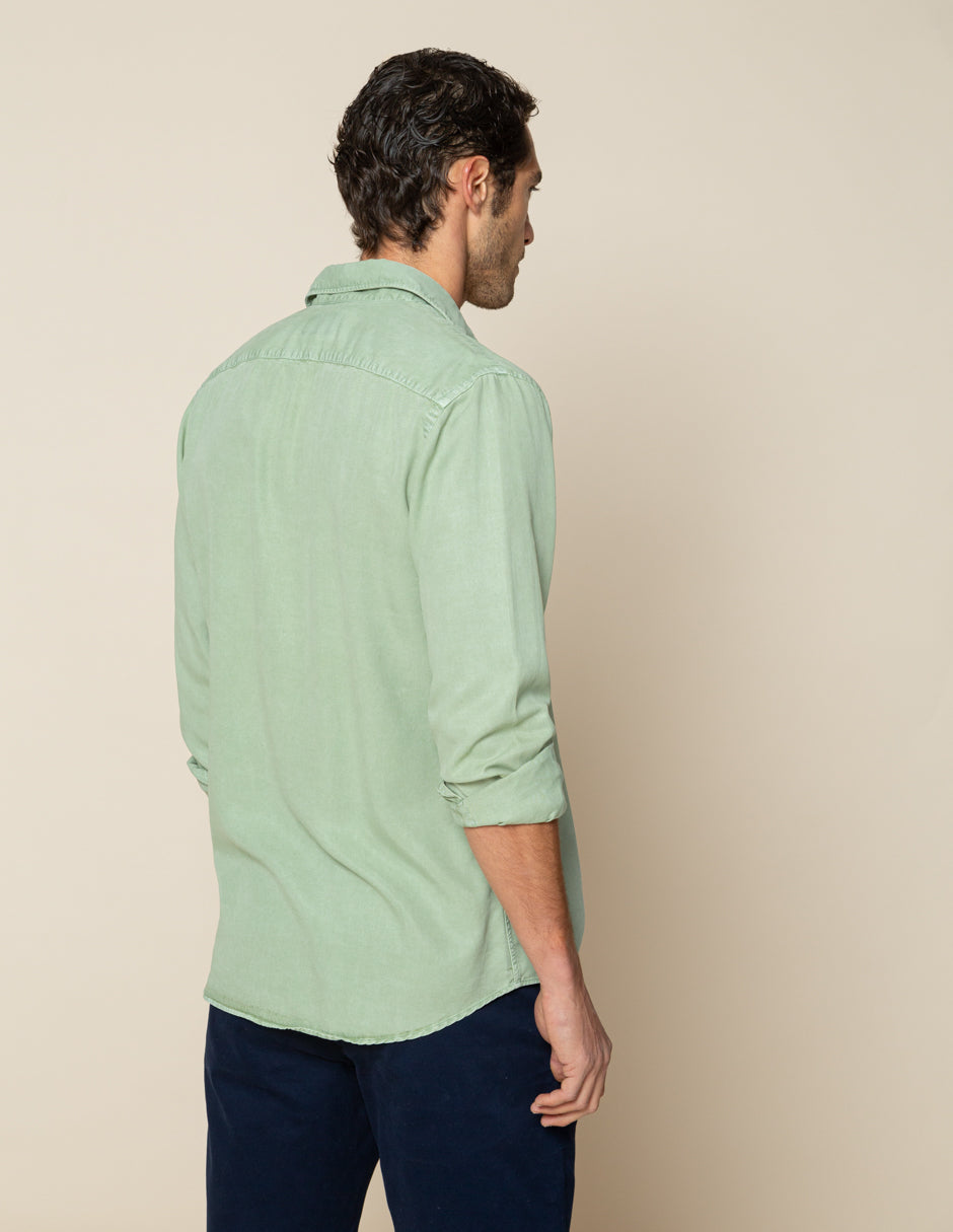 Camisa forest tencel linen khaki