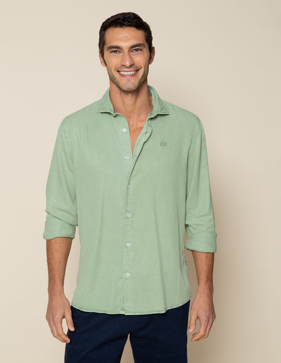 Camisa forest tencel linen khaki