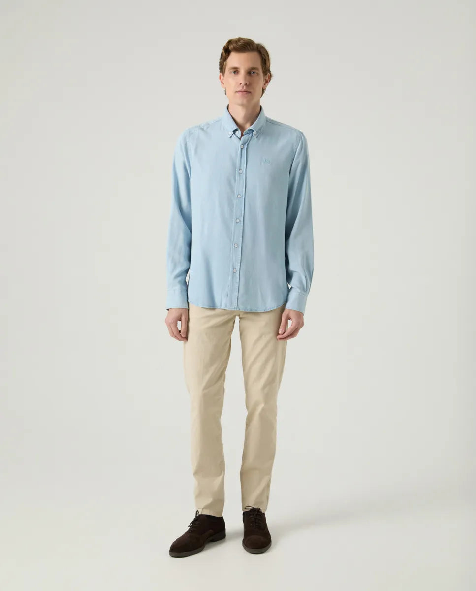 Camisa Tencel Denim Claro