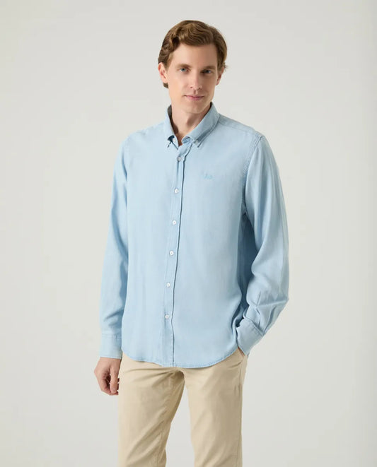 Camisa Tencel Denim Claro