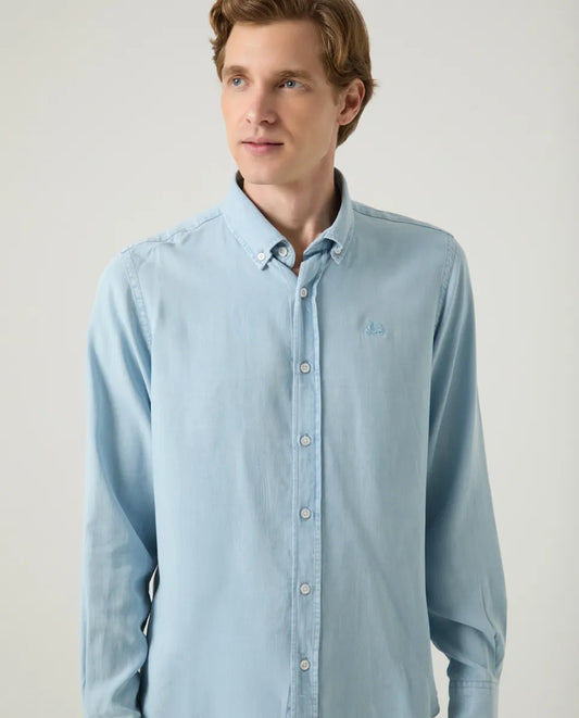 Camisa Tencel Denim Claro