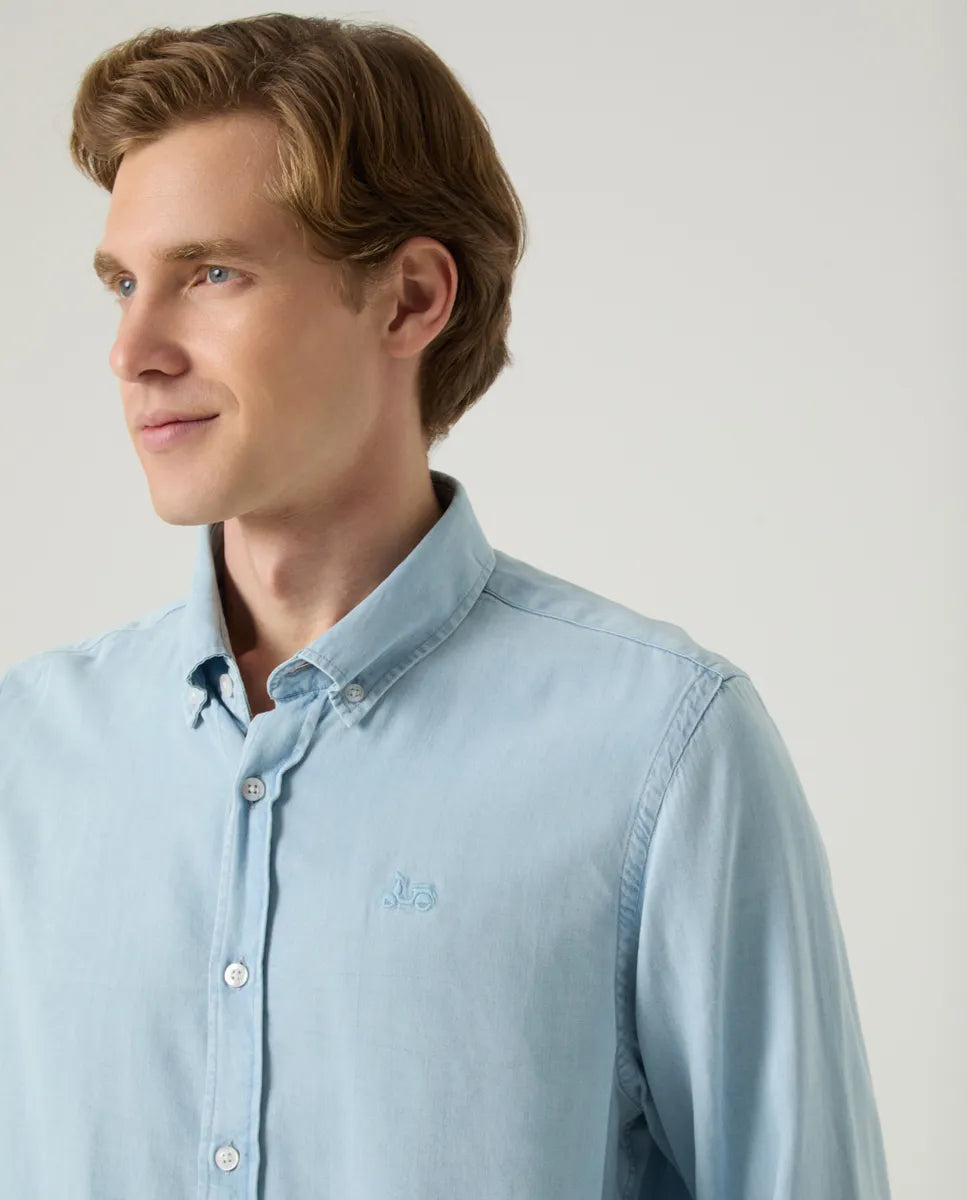 Camisa Tencel Denim Claro