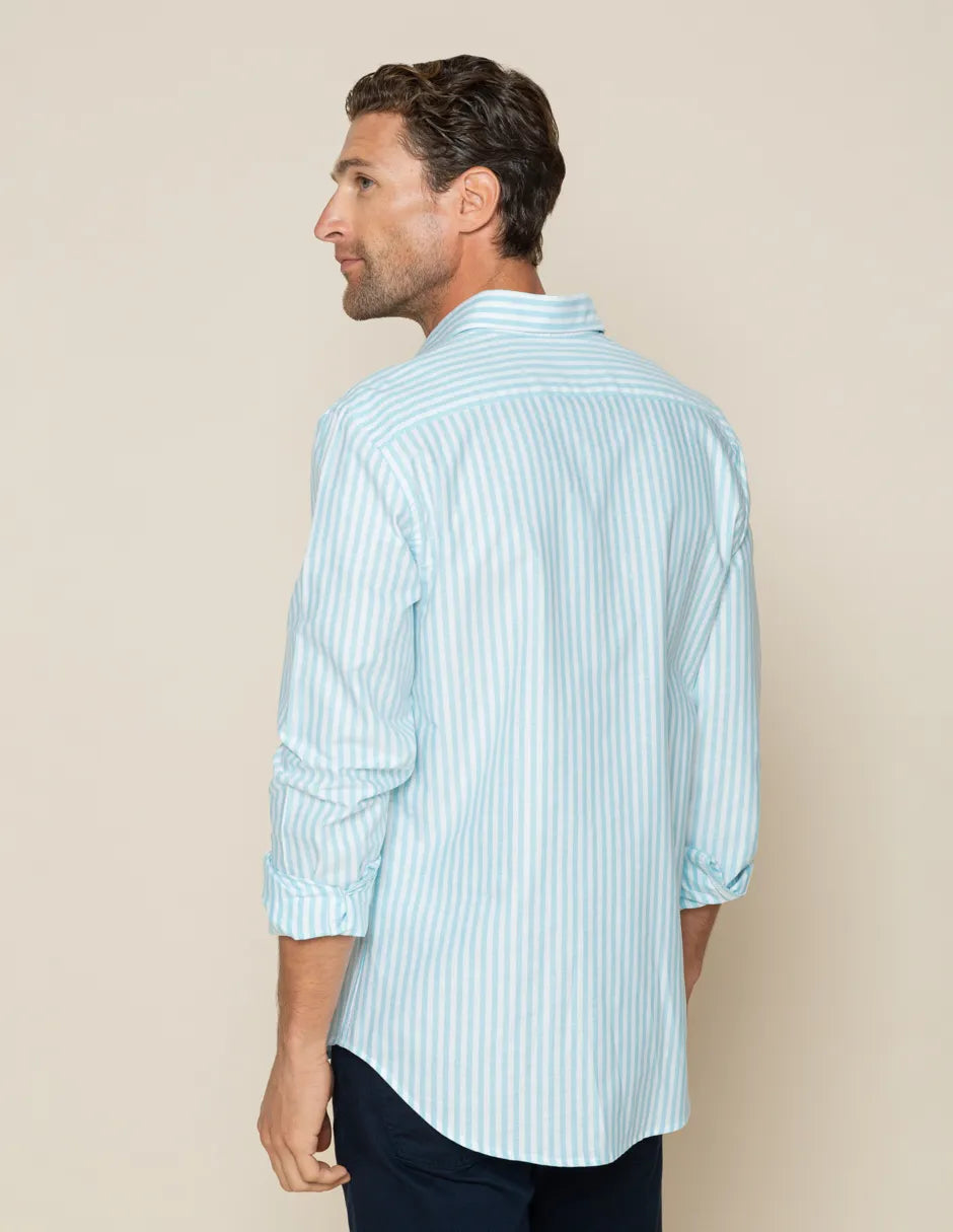 Camisa de rayas azul