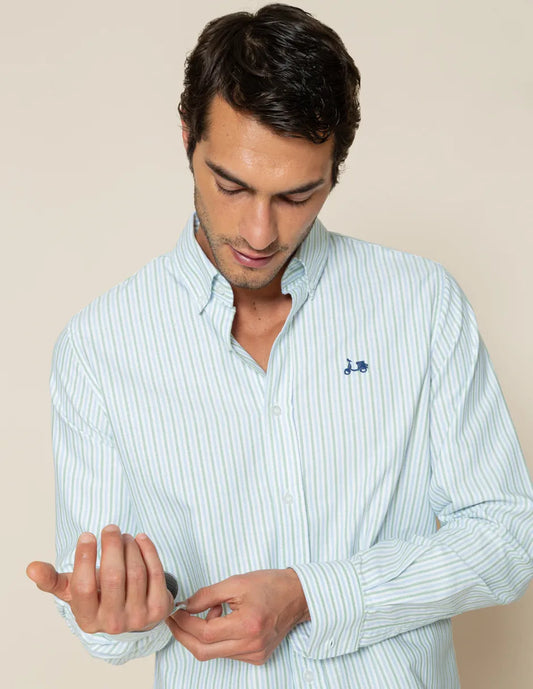 Camisa de rayas verde