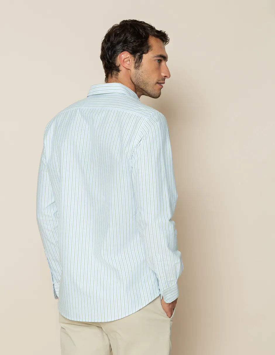 Camisa de rayas verde