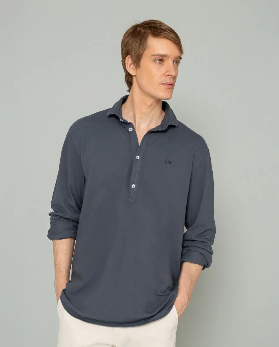 Camisa polera en marino