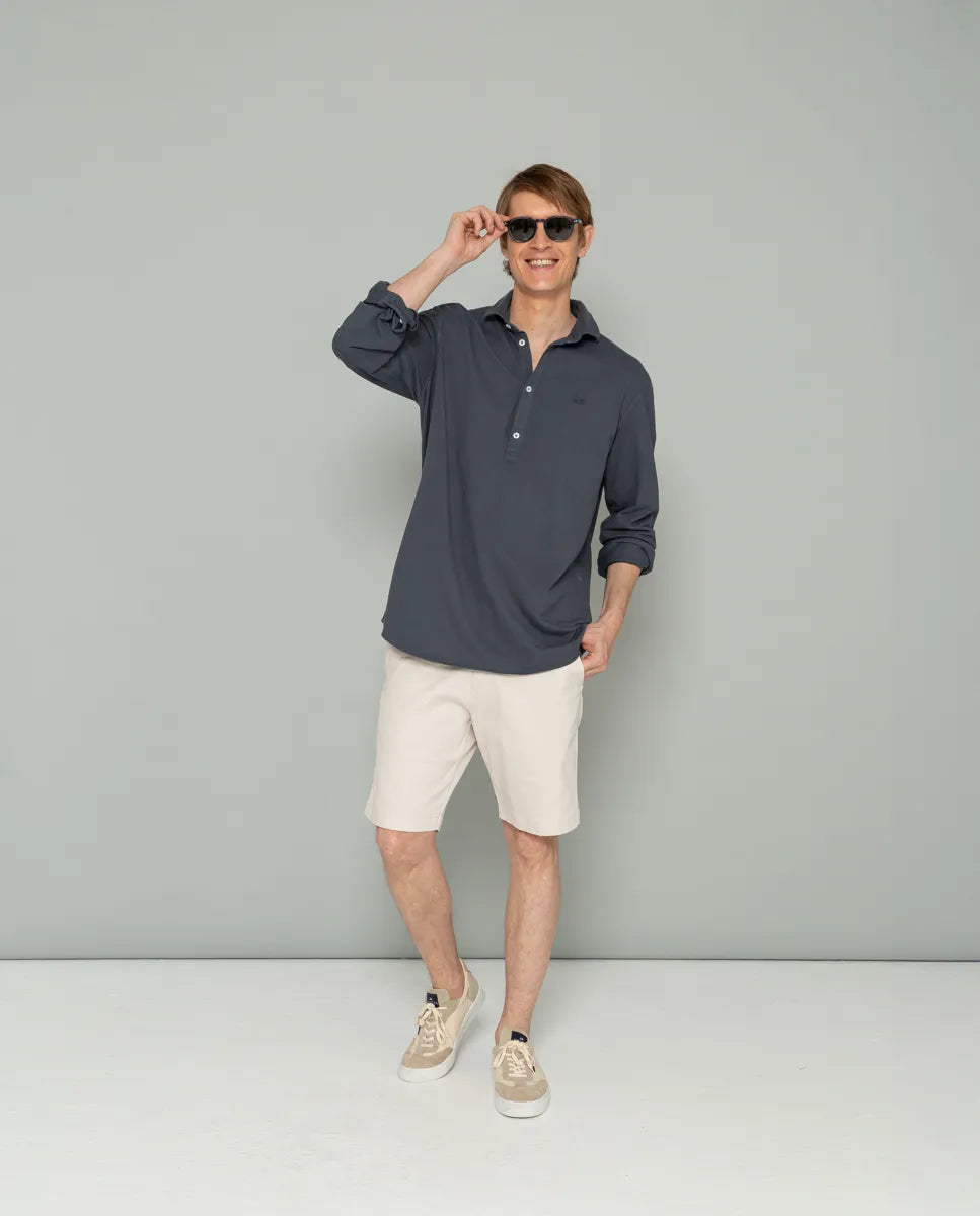 Camisa polera en marino
