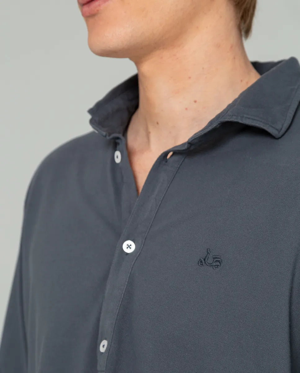 Camisa polera en marino