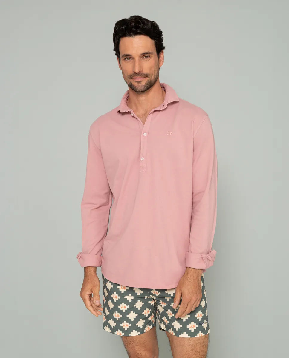 Camisa polera en rosa