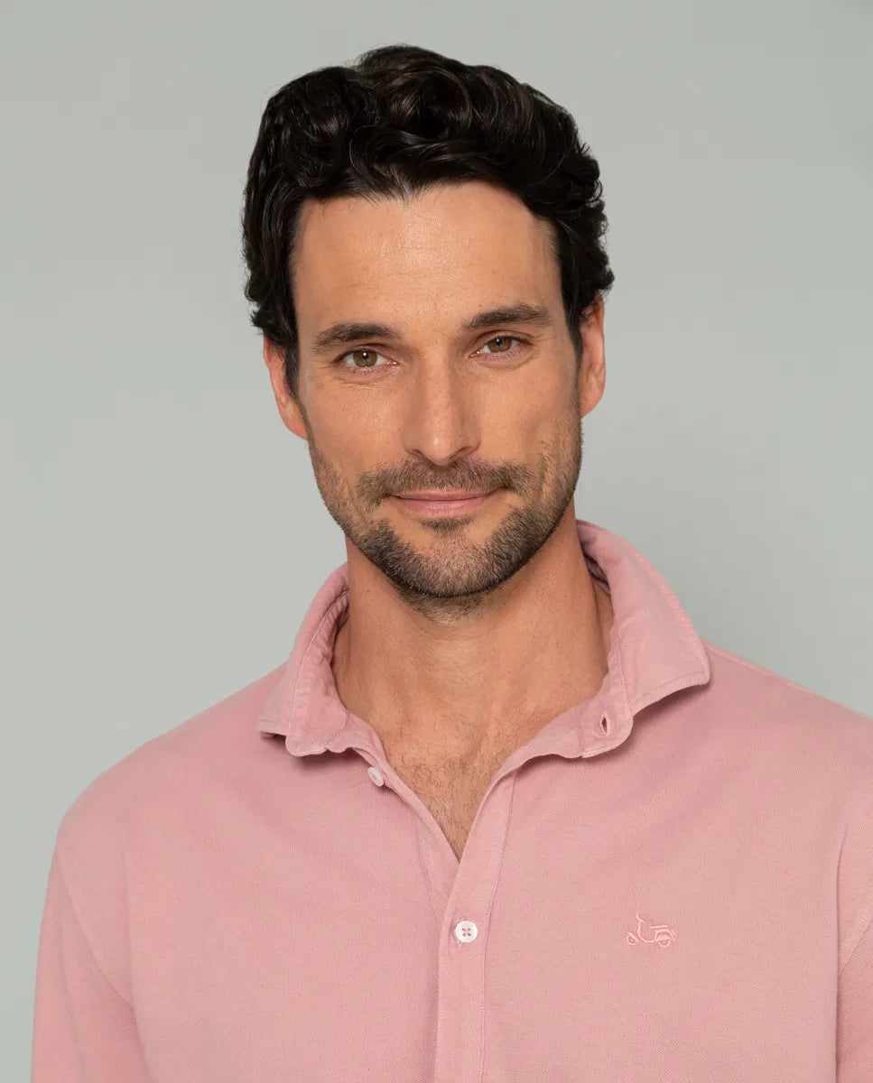 Camisa polera en rosa