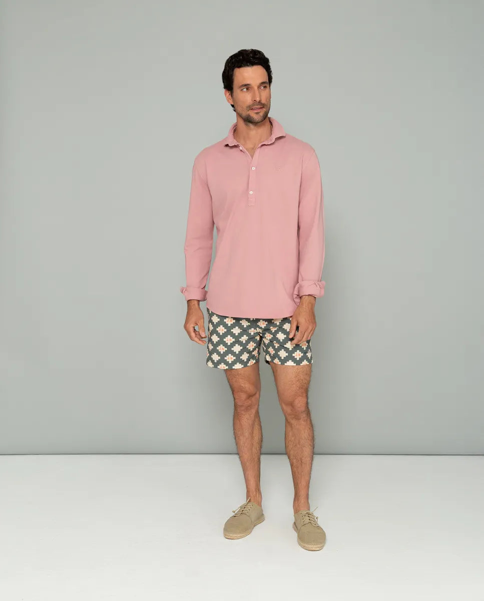Camisa polera en rosa