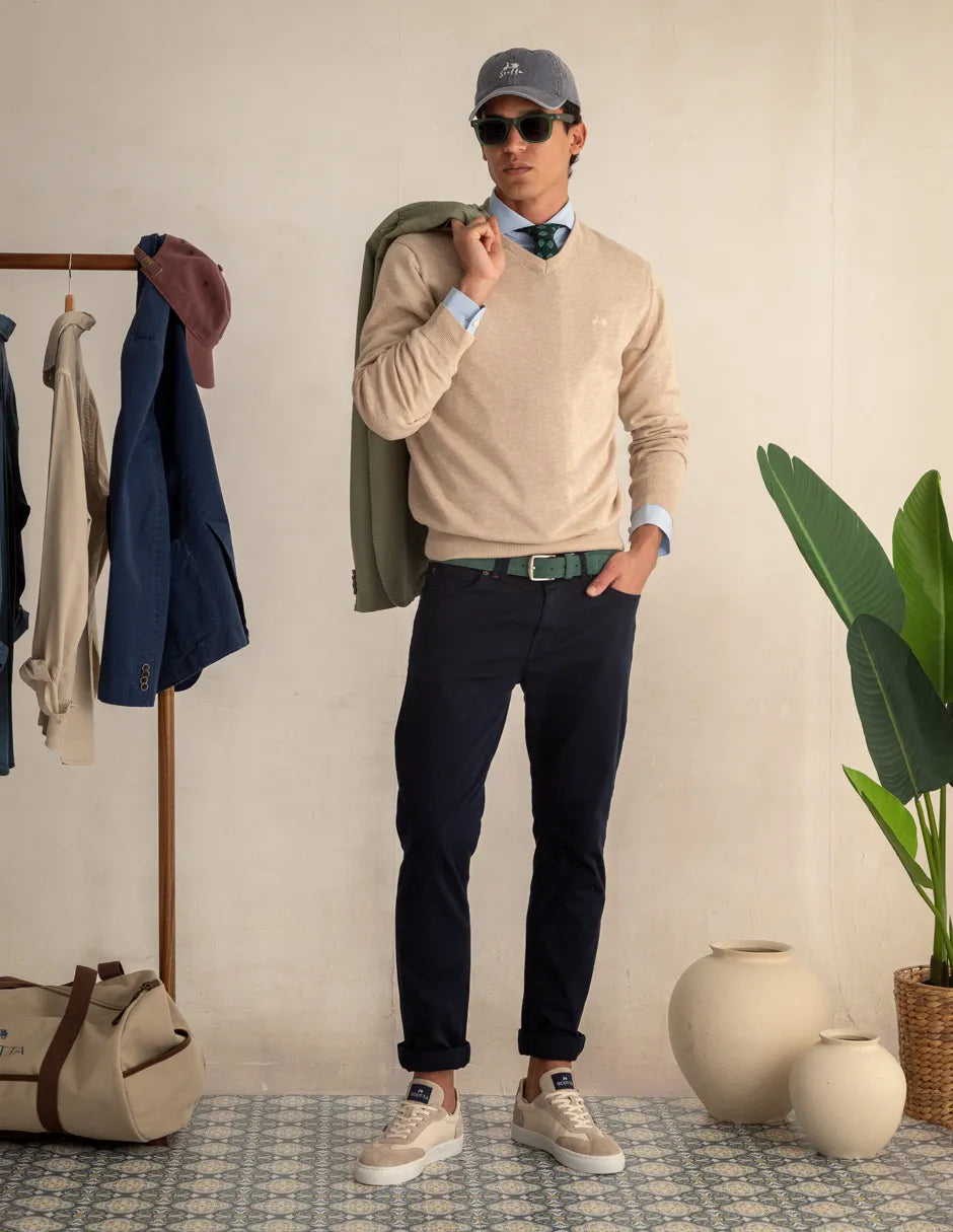 Pantalón vaquero marino hombre