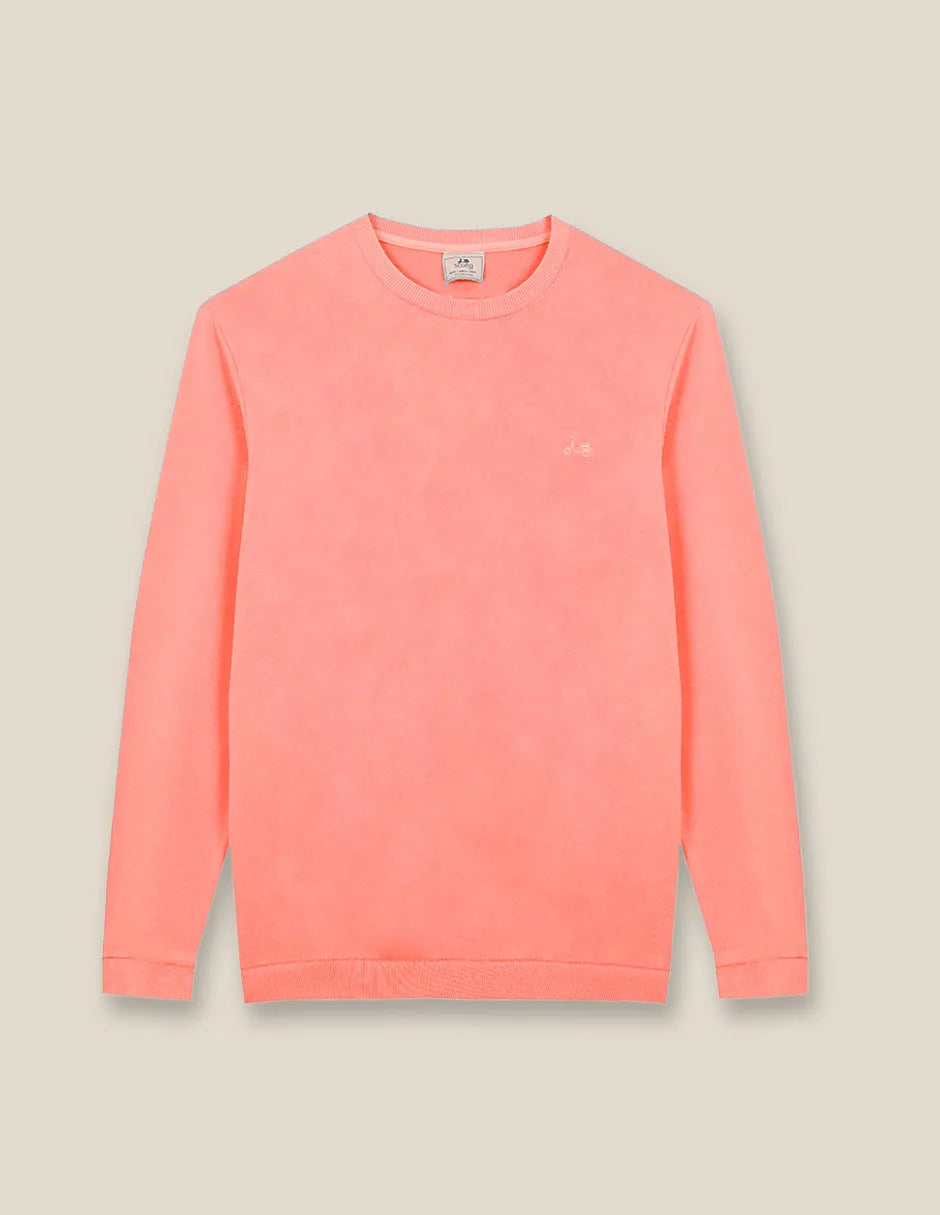 Sudadera básica rosa con logo