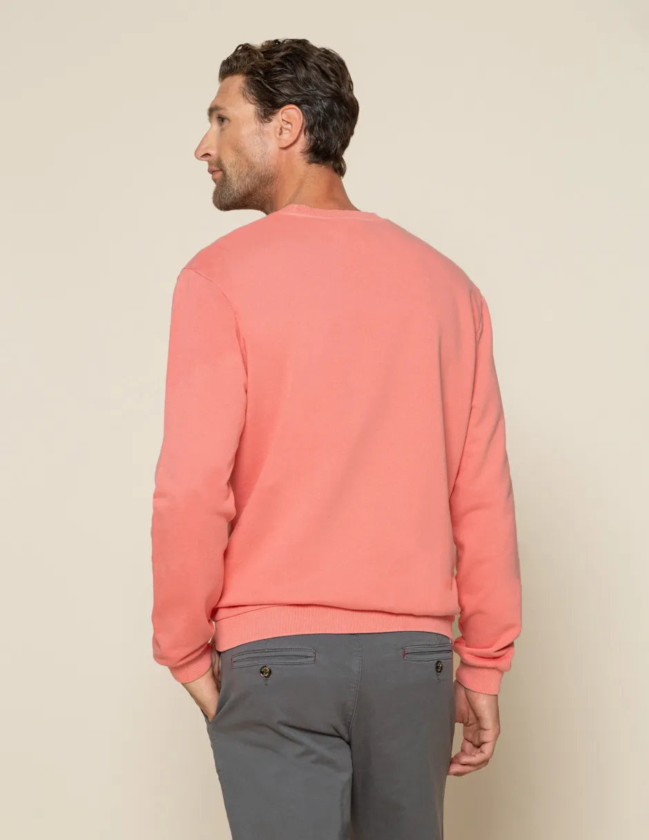 Sudadera de hombre rosa