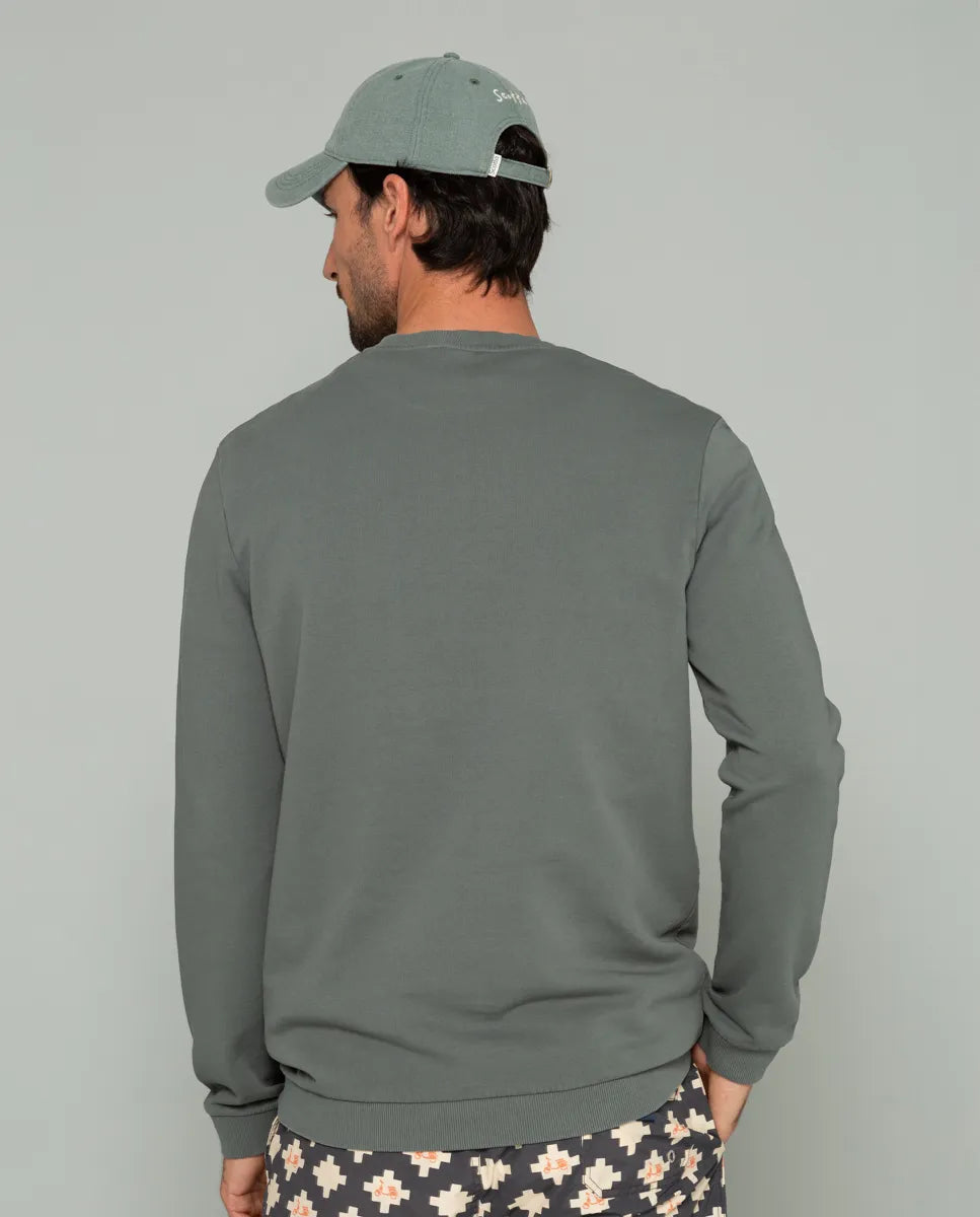 Sudadera clásica verde con logo