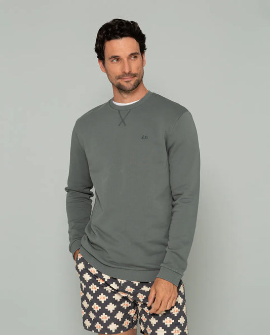 Sudadera clásica verde con logo
