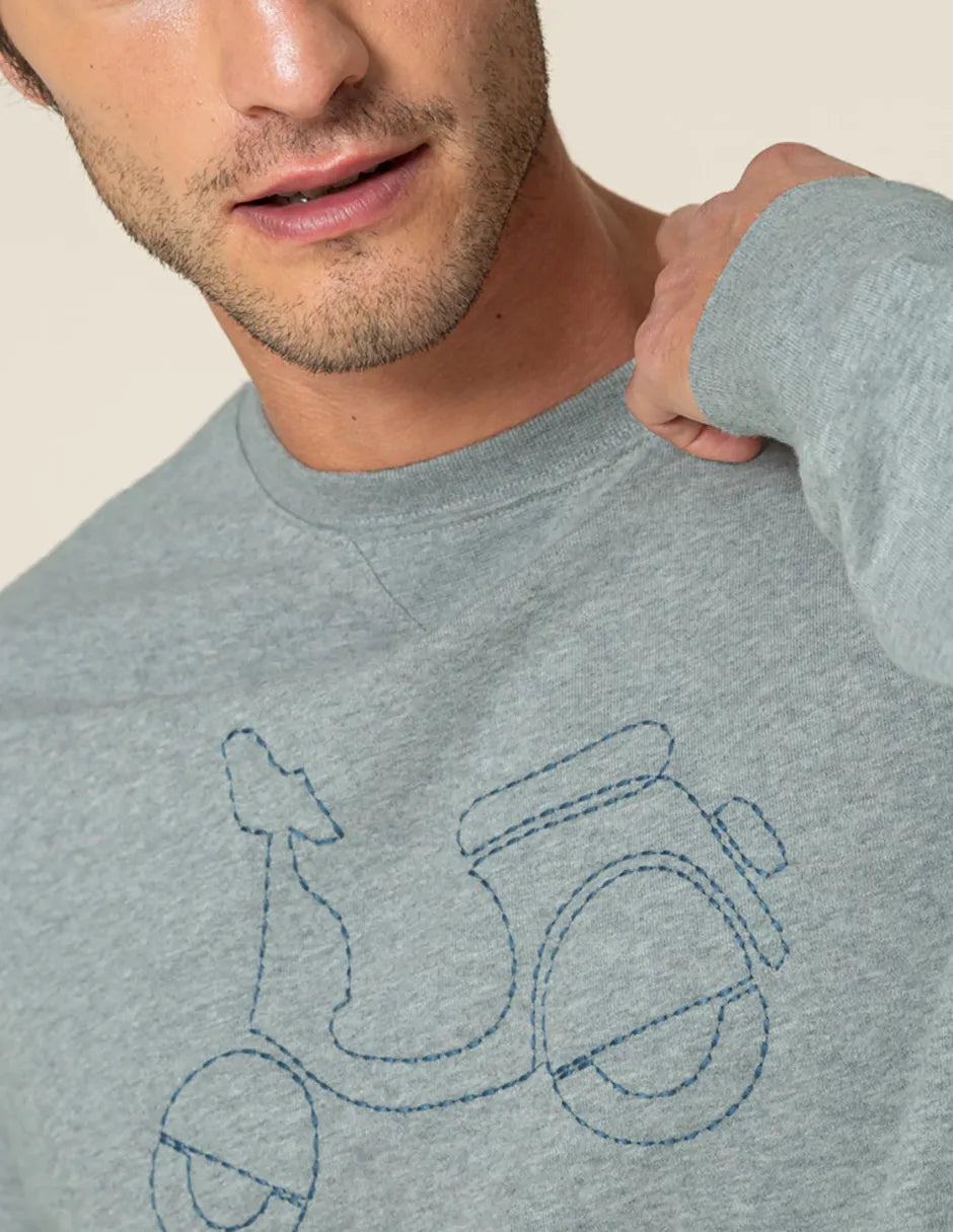 SUDADERA LOGO STITCH GRIS | SCOTTA