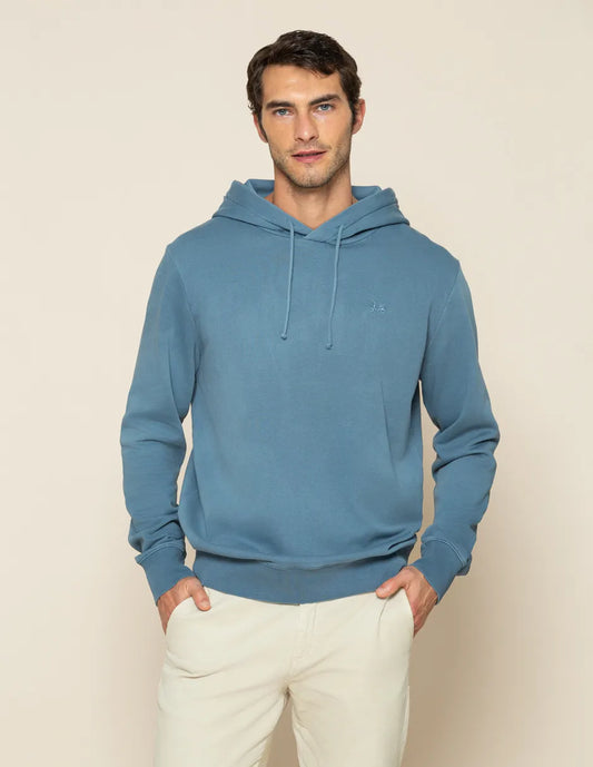 Sudadera con capucha azul
