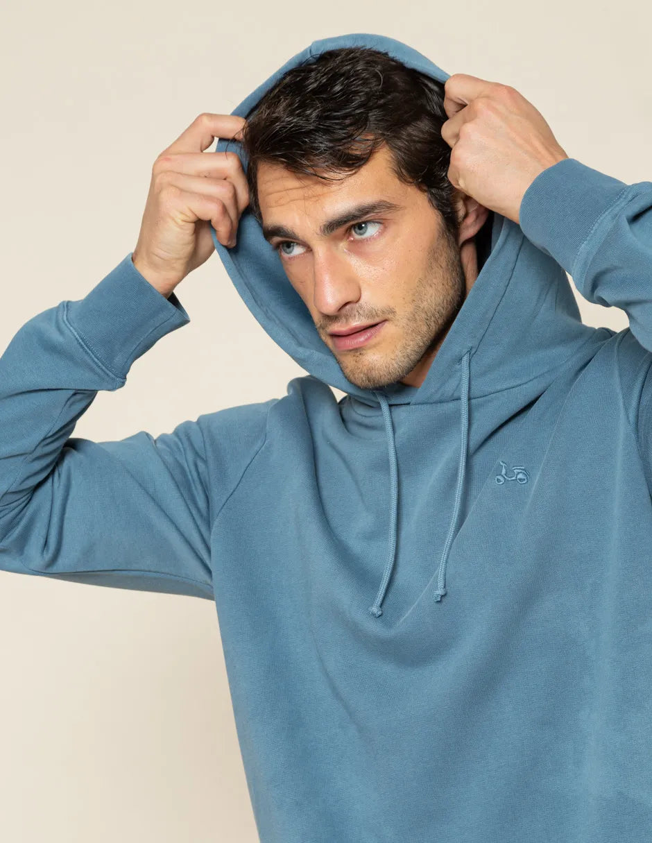 Sudadera con capucha azul