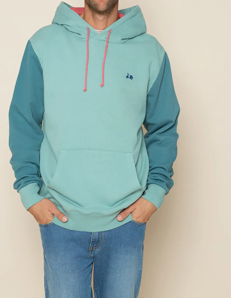 SUDADERA HOODIE COLOURS VERDE GRISACEO | SCOTTA