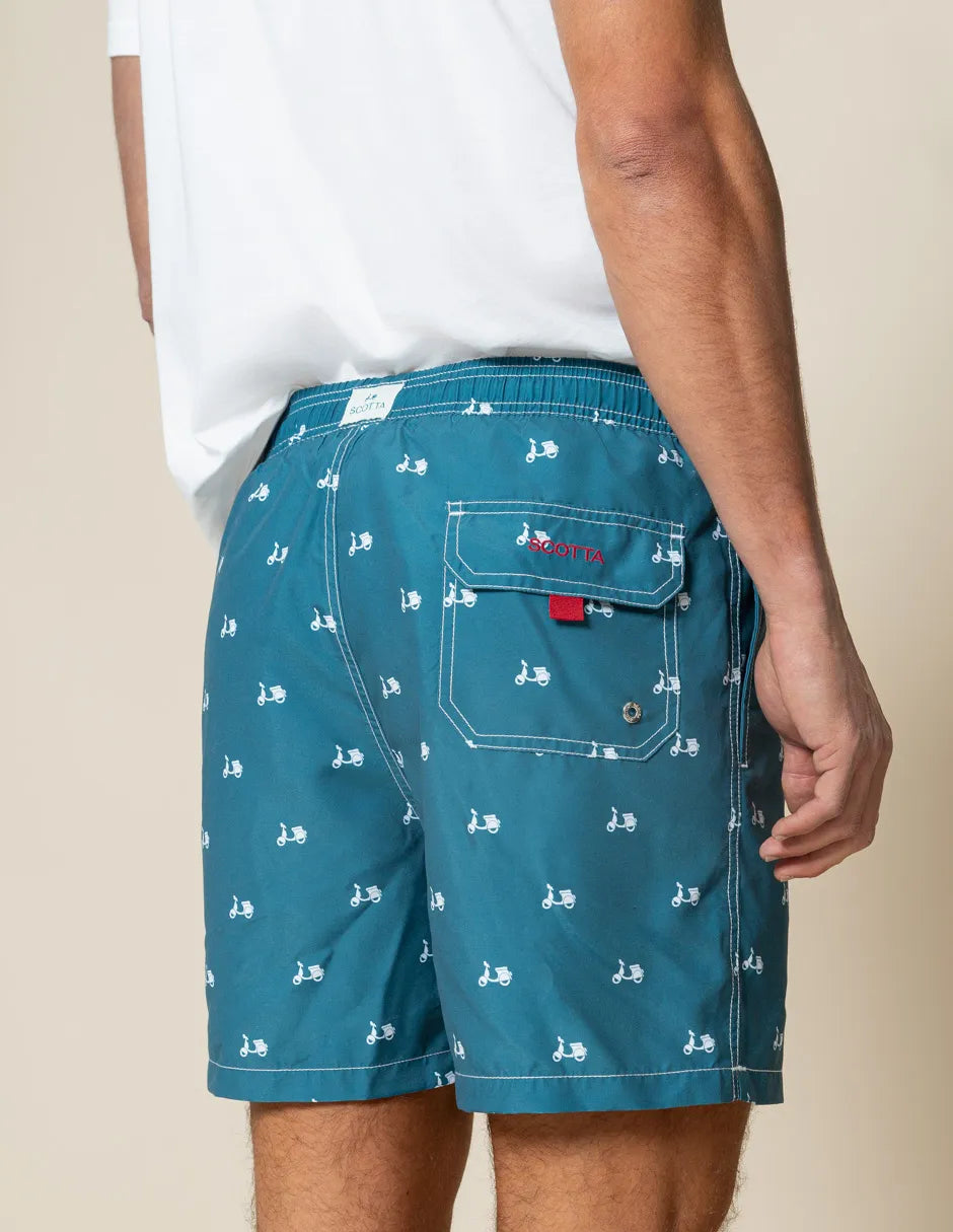 Bañador estampado océano.