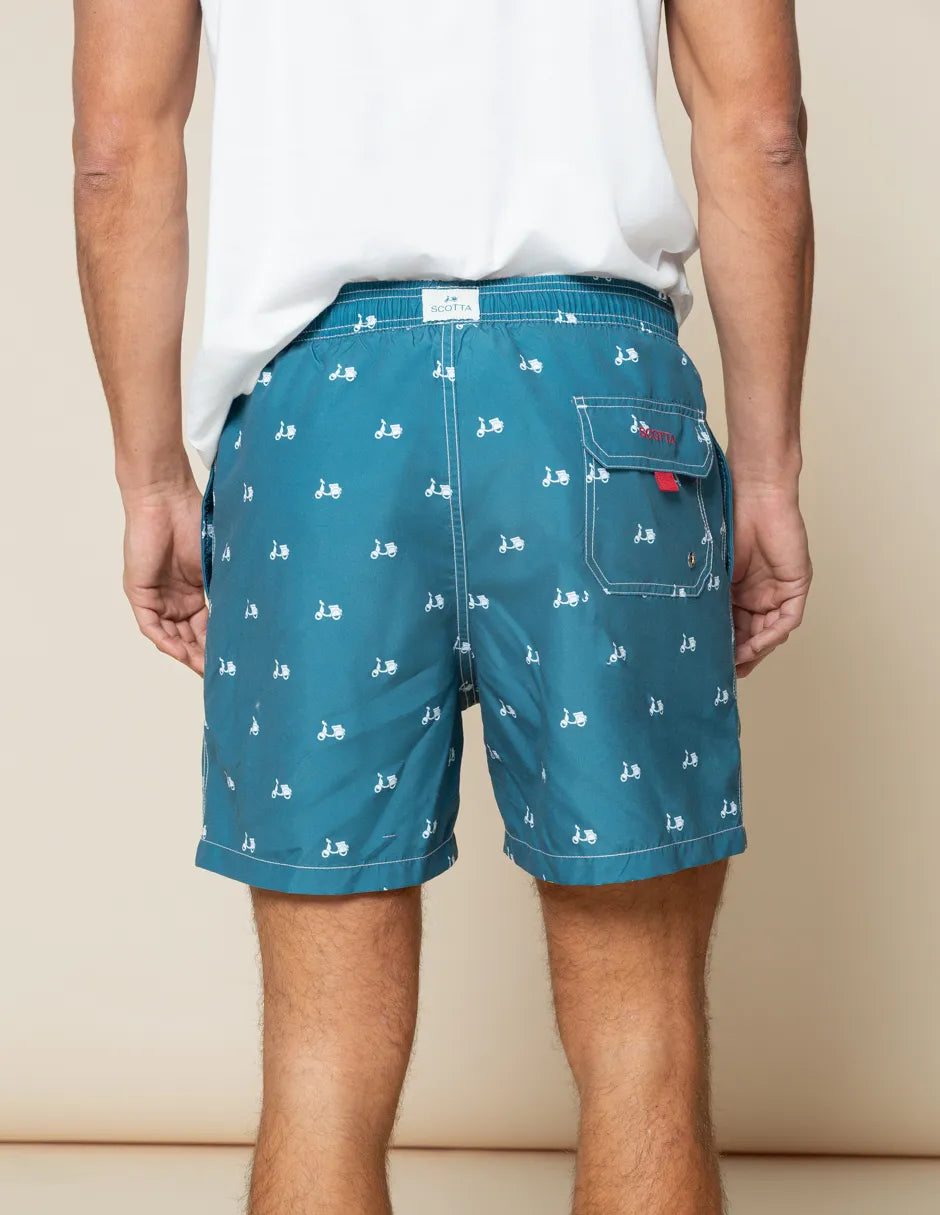 Bañador estampado océano.