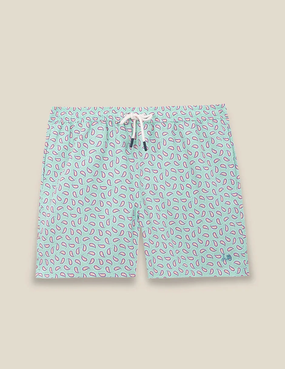 Bañador estampado verde agua