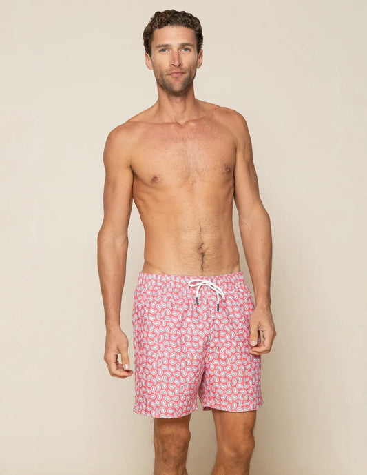 Bañador estampado frambuesa