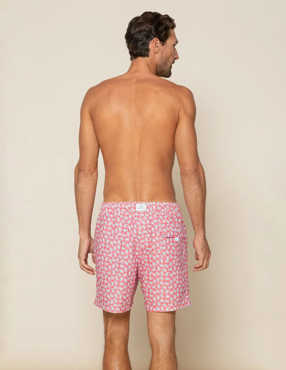 Bañador estampado frambuesa