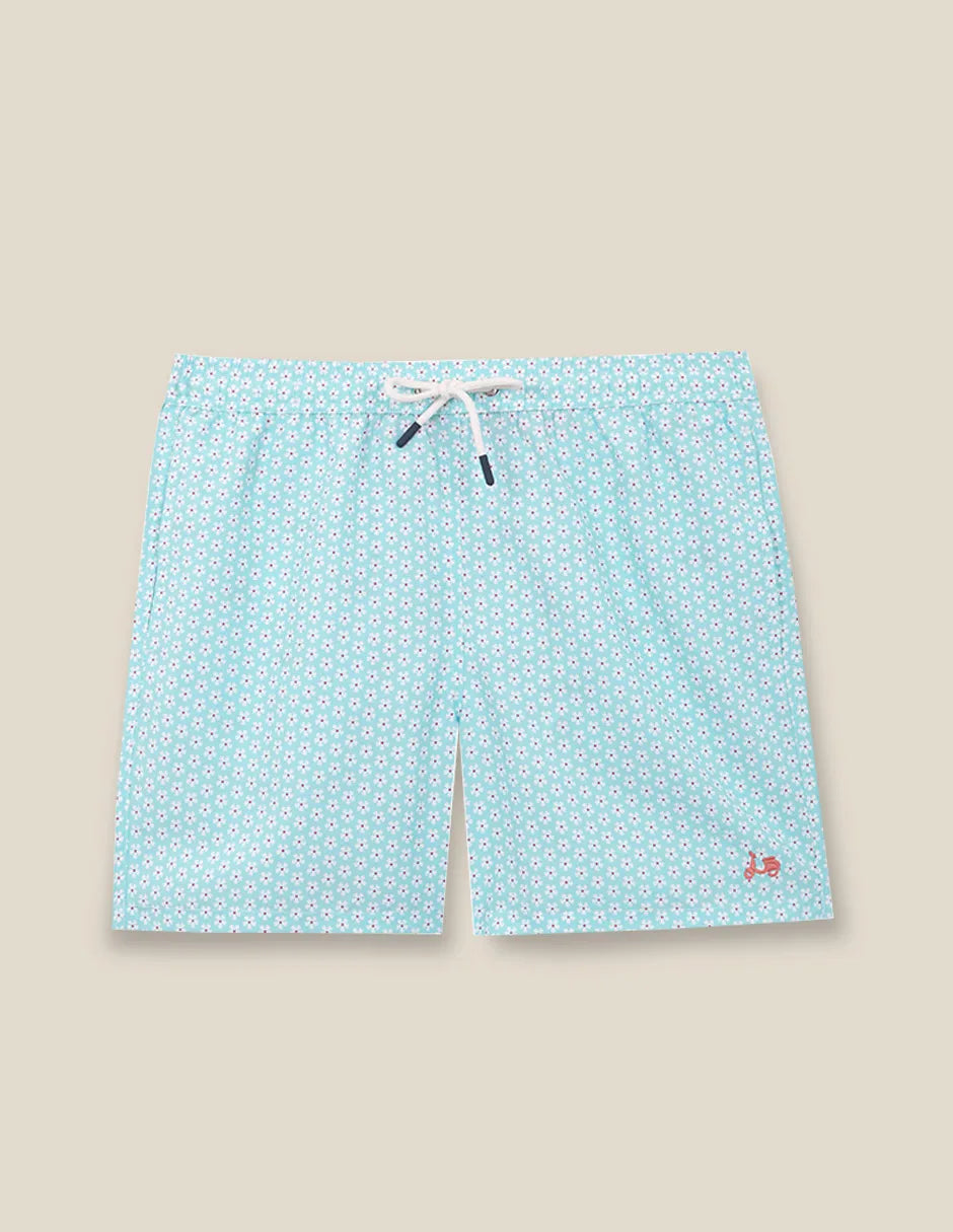 Bañador estampado celeste