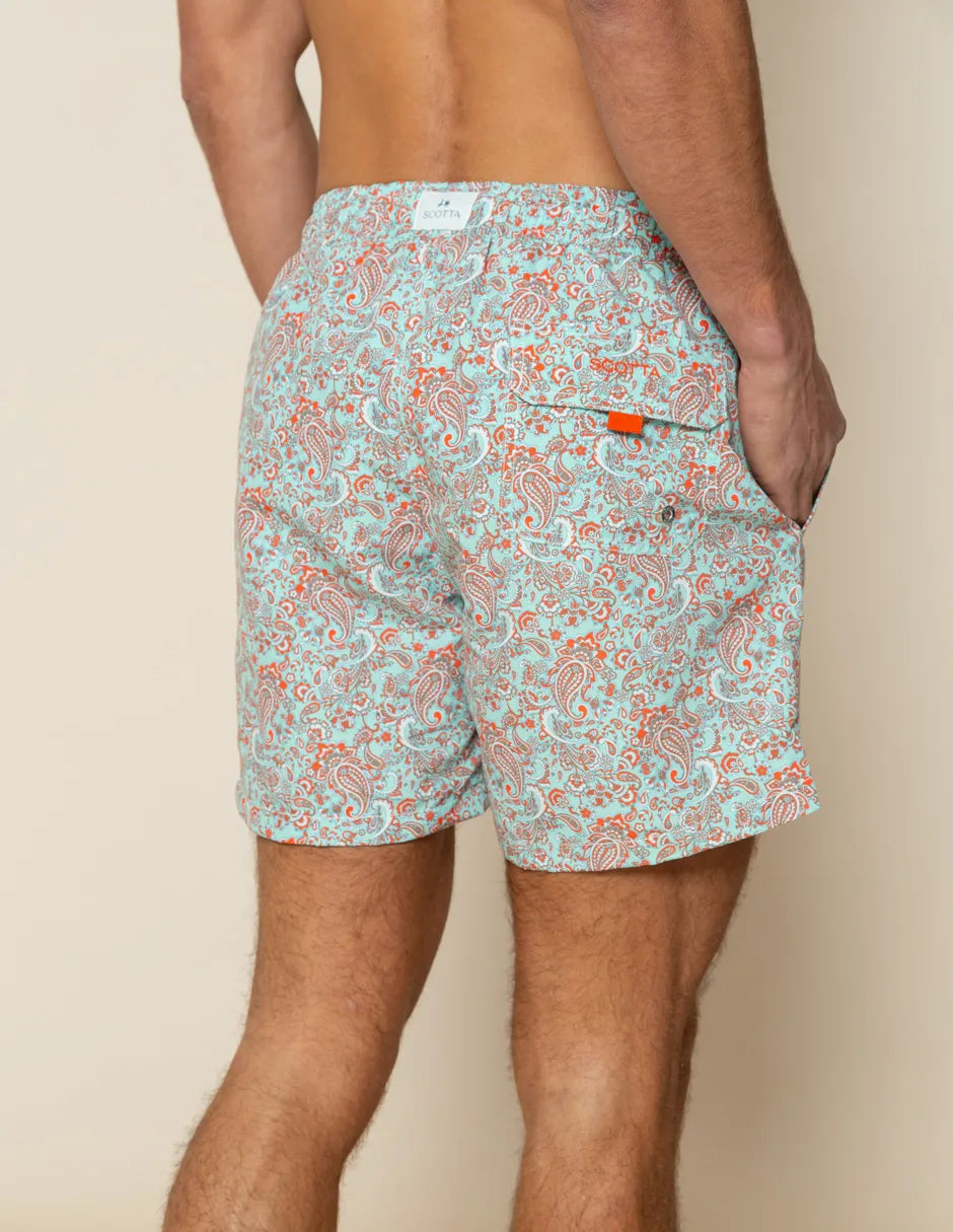 Bañador estampado verde menta
