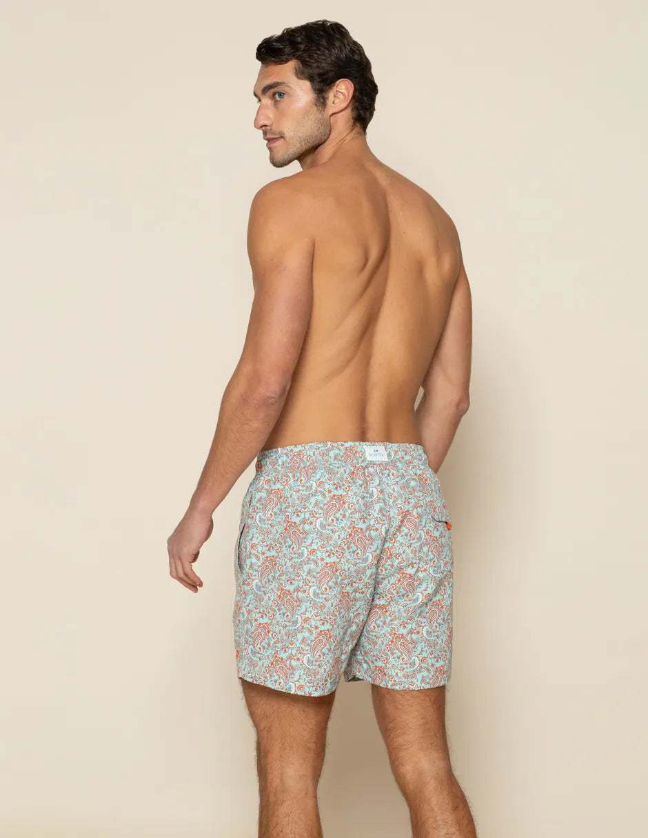 Bañador estampado verde menta